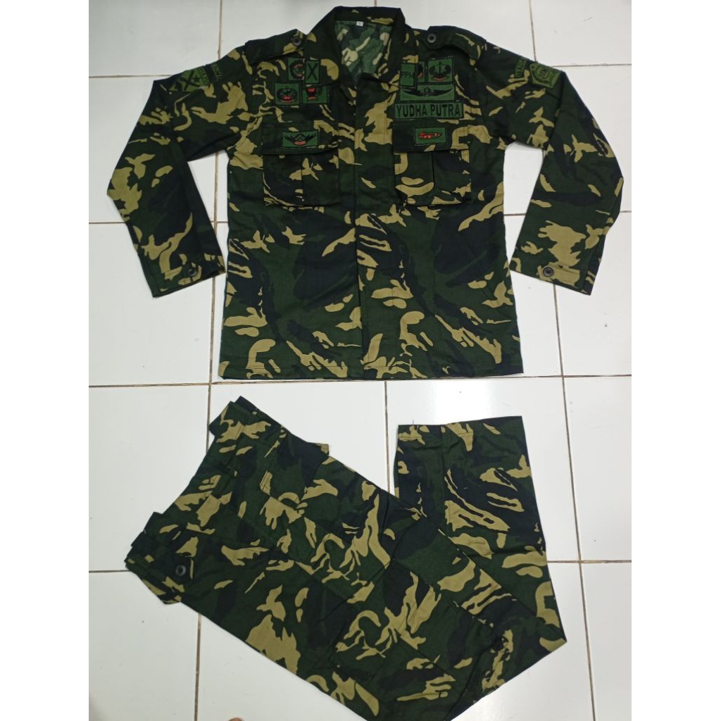baju loreng ppm lengkap wing drill / stelan pdl loreng ppm lengkap wing