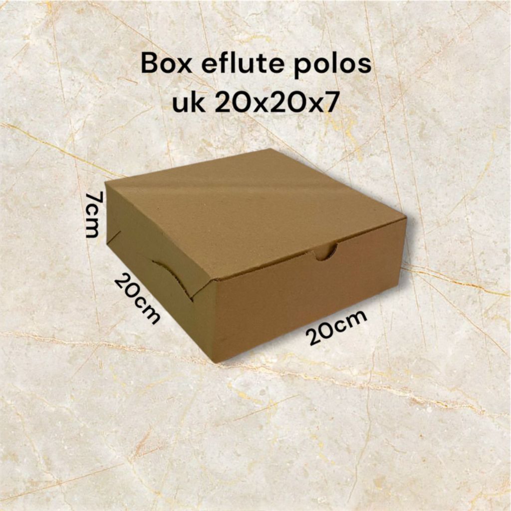 Box eflute polos kotak makan uk 20x20x7cm (isi 50pcs)