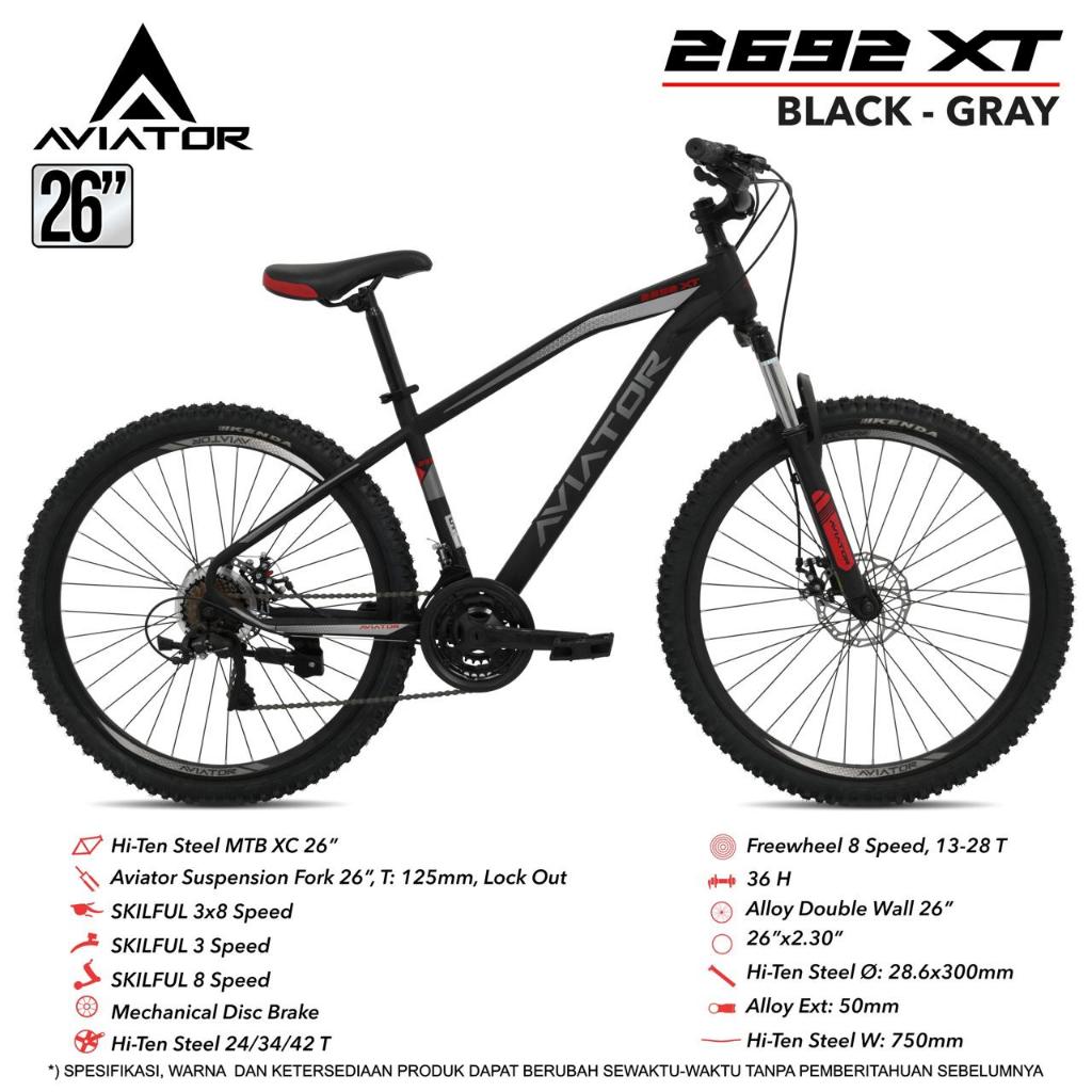 SEPEDA GUNUNG MTB 24 26 INCH AVIATOR 2692 XT
