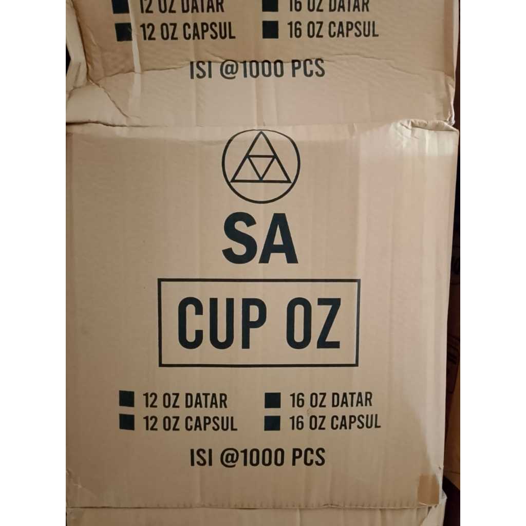 (DUS) Cup PP datar SA 12/14 oz per DUS isi 20 pack
