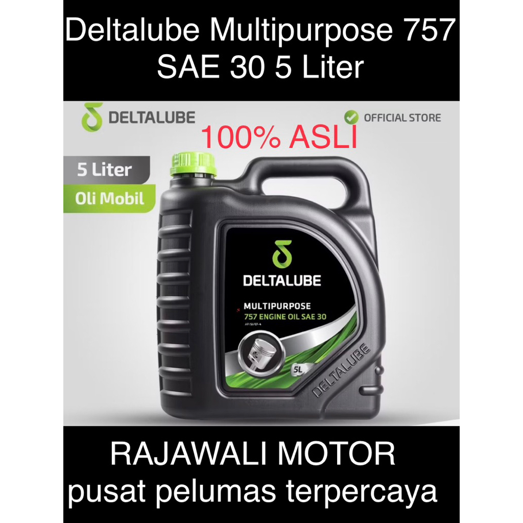 OLI MESIN MOBIL DIESEL Deltalube Multipurpose 757 SAE 30 5 Liter 100% ASLI
