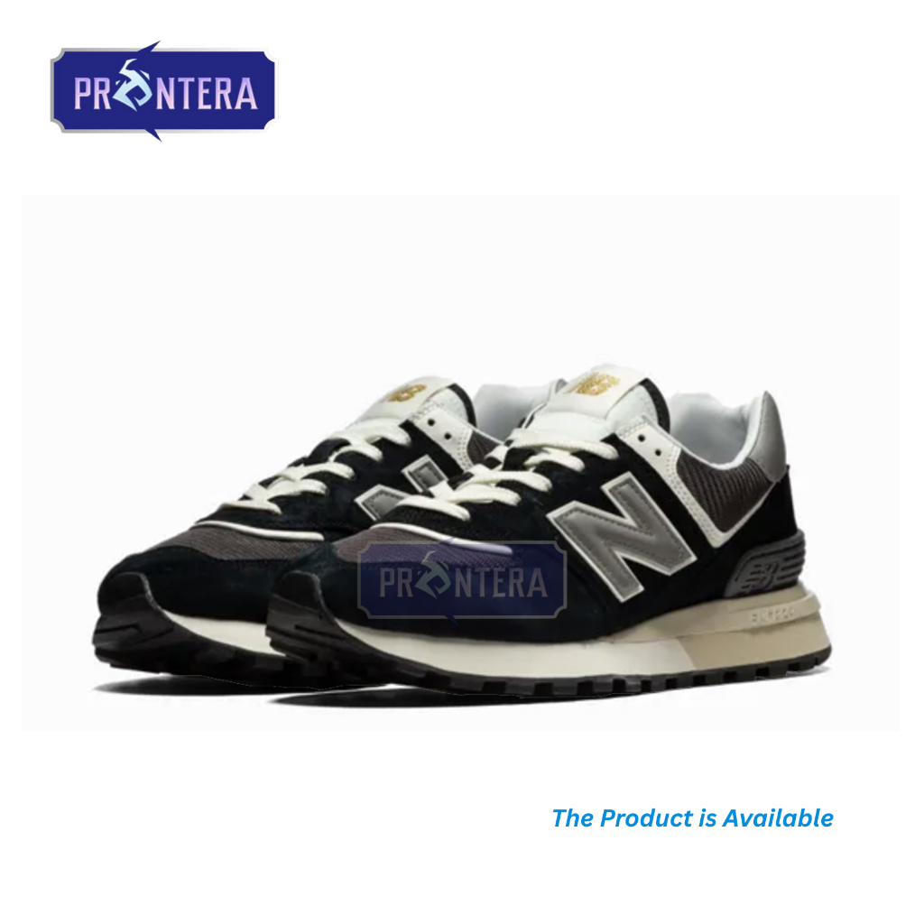 Prontera. - Sepatu NB 574 Legacy Black Marblehead Sneakers Authentic