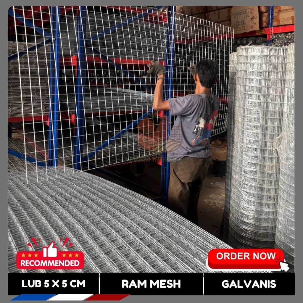 Trendstoree_Net Ram Mesh Galvanis / Wiremesh Lembaran Anti Karat Tebal 2,5Mm 3Mm Dan 4Mm Ukuran