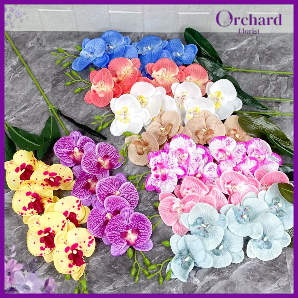 Artificial Bunga Anggrek Orchid Palsu Artifisial Dekorasi Hiasan Pernikahan Pelaminan