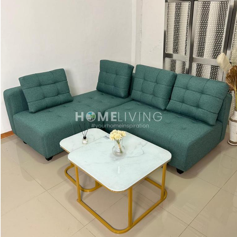 HOMELIVING - SOFA L BENTLEY - SOFA BAHAN KAIN - SOFA SUDUT MINIMALIS - SOFA RUANG TAMU