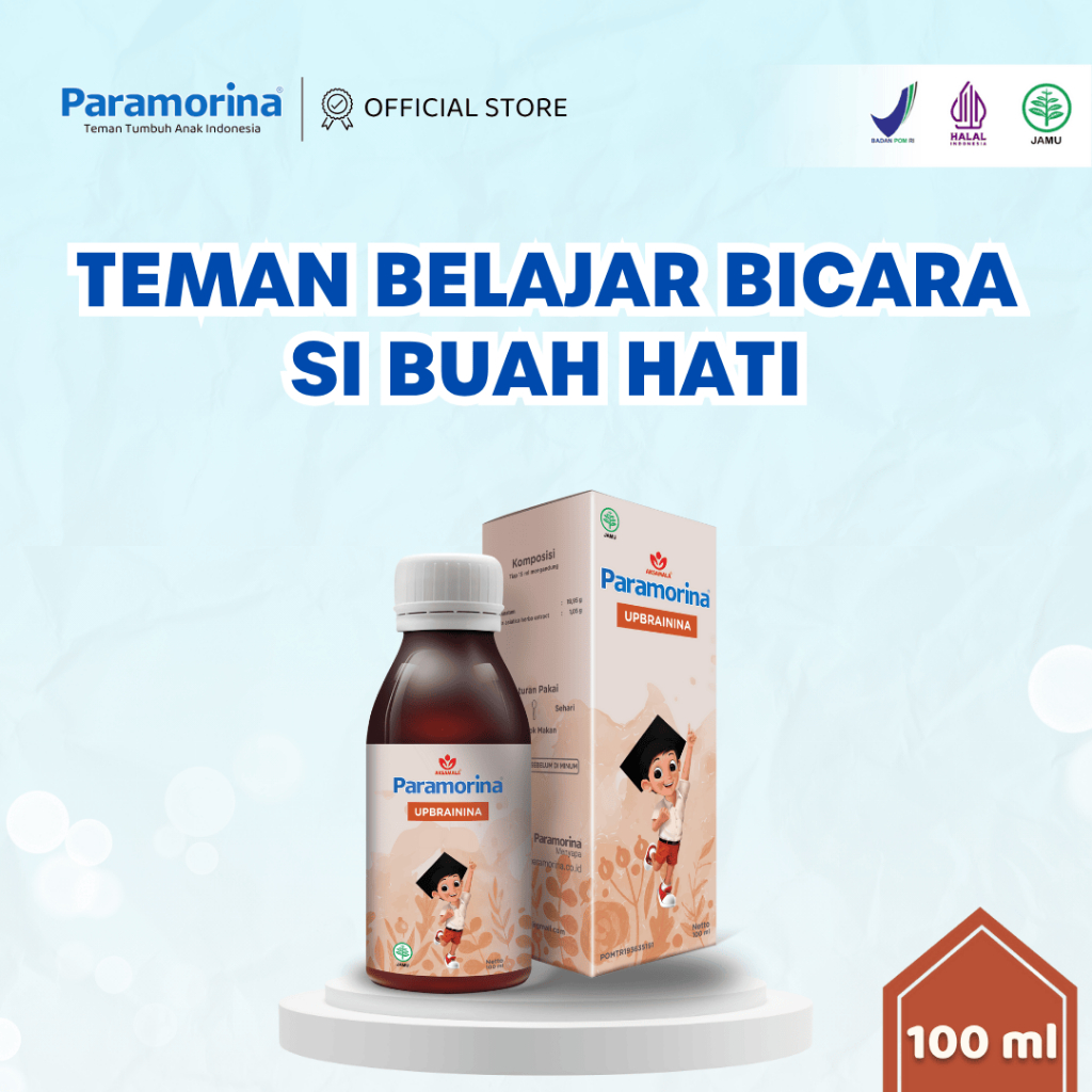 Paramorina Upbrainina - Teman Belajar Bicara Anak - 100ML - Lancar Bicara dan Madu Kecerdasan Anak