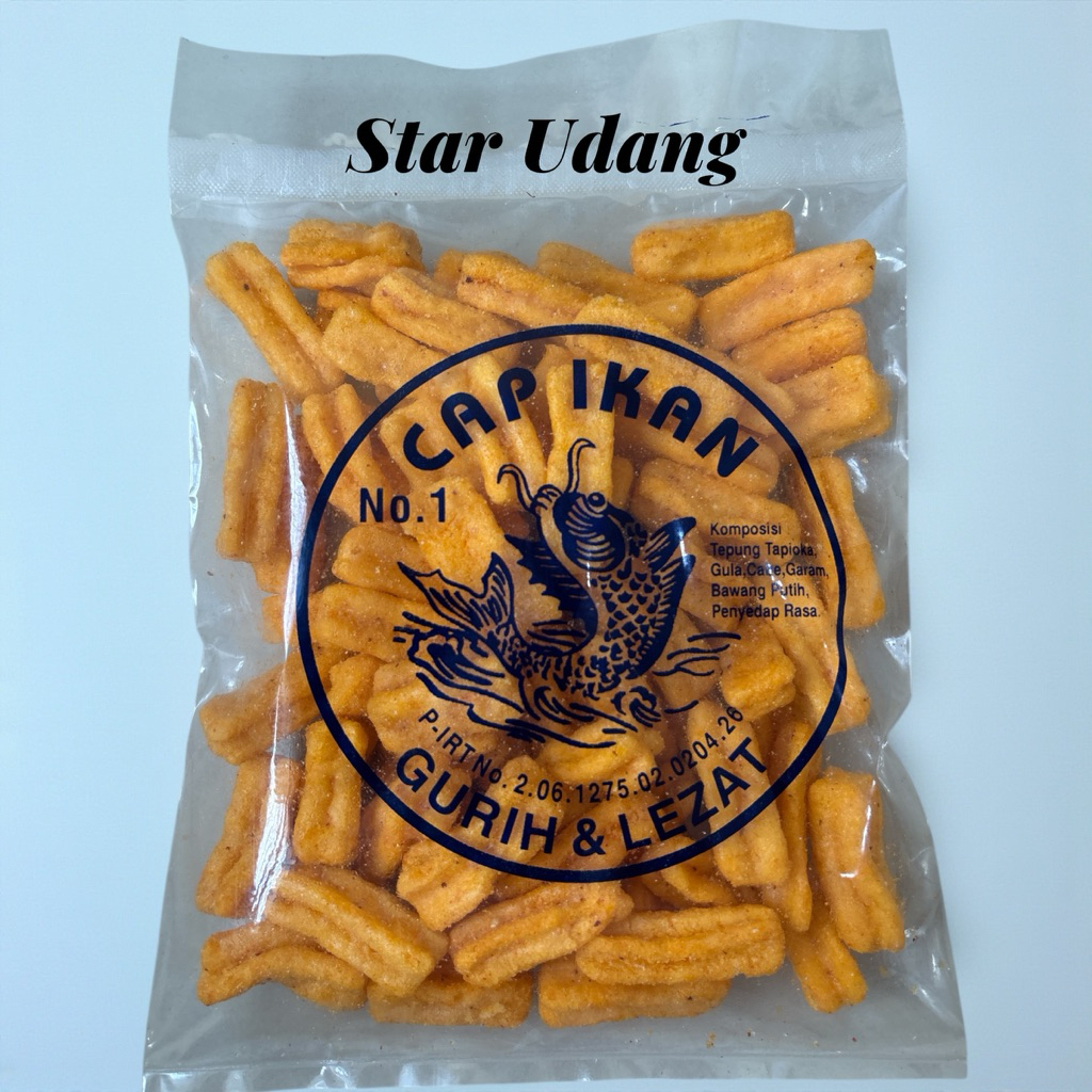 Snack CAP IKAN / Kerupuk Star Udang / Kerupuk CAP IKAN