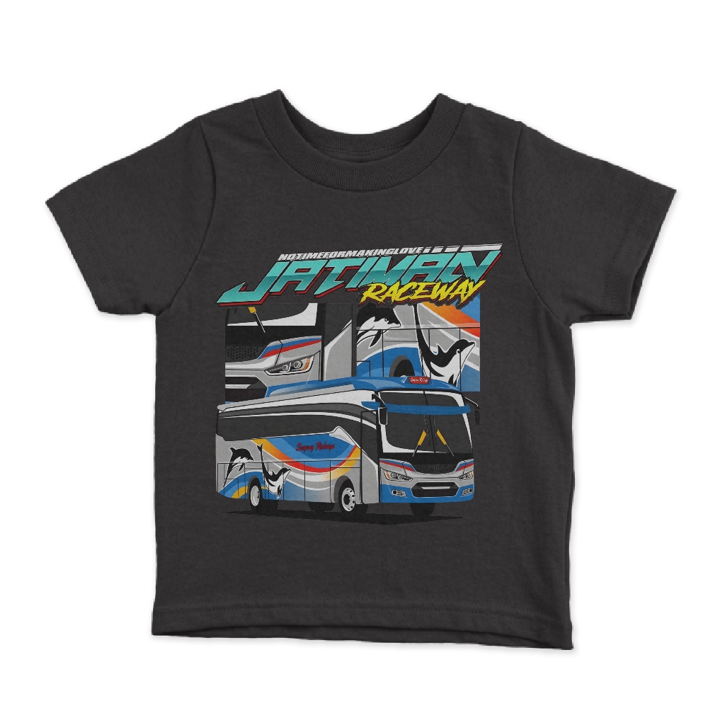 KAOS ANAK " Jatim Raceway Bus " Baju Bus Keren | Kaos Anak Band | Bisa Bayar Di Tempat