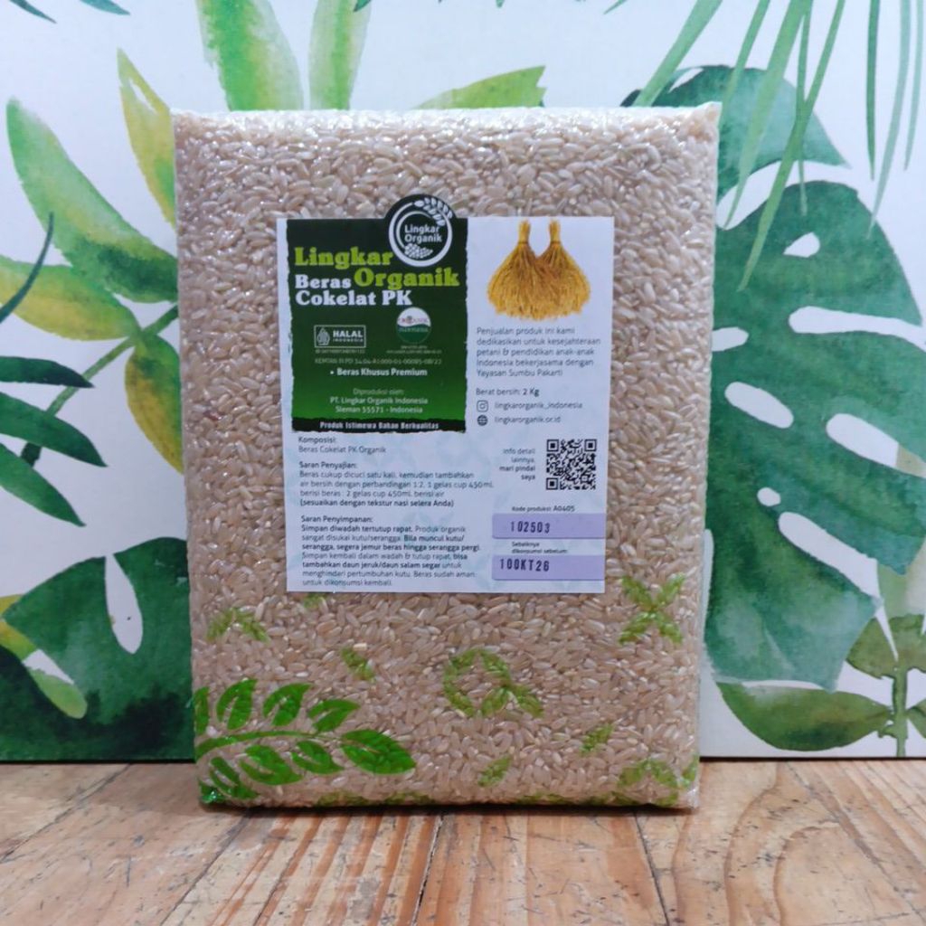 Lingkar Organik Beras Organik Coklat Pecah Kulit 2kg