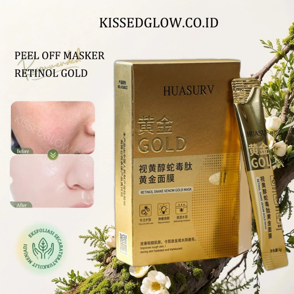 Hunmui Gold Mask Retinol Snake Venom Masker Anti Aging Collagen Memutihkan Pengencang Glowing 100 Or