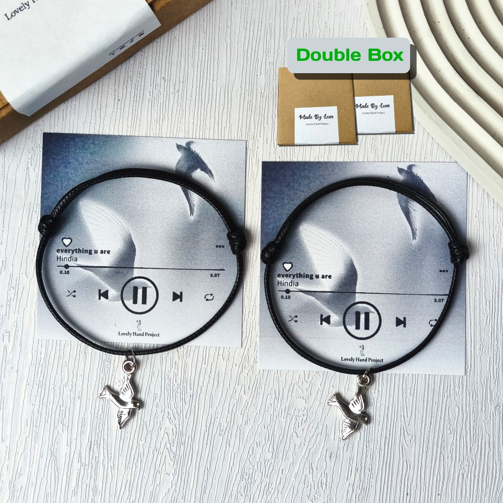 Gelang Couple Doves Bracelet Tali Korea Aesthetic Magnet Album Hindia Baskara Menari Dengan Bayangan