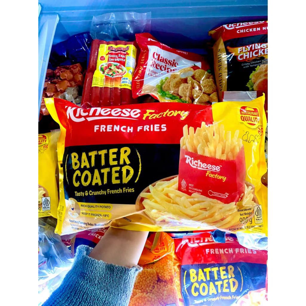 Richeese French Fries batter 900gr / kentang richeese frozen