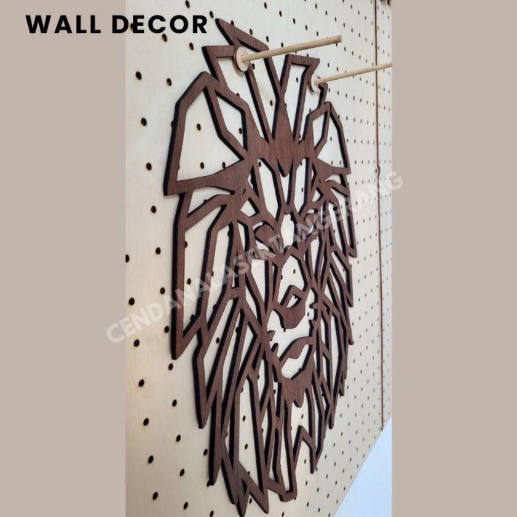 Wall Decor / Hiasan Dinding Karakter Singa - Plywood 4mm