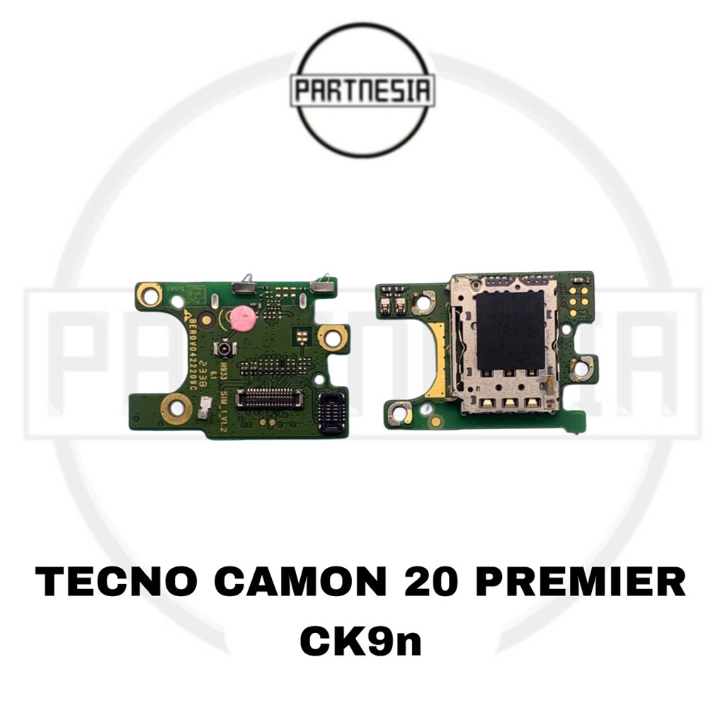 PAPAN SIM KONEKTOR BOARD SIM CARD KARTU TECNO CAMON 20 PREMIER CK9n ORIGINAL COPOTAN