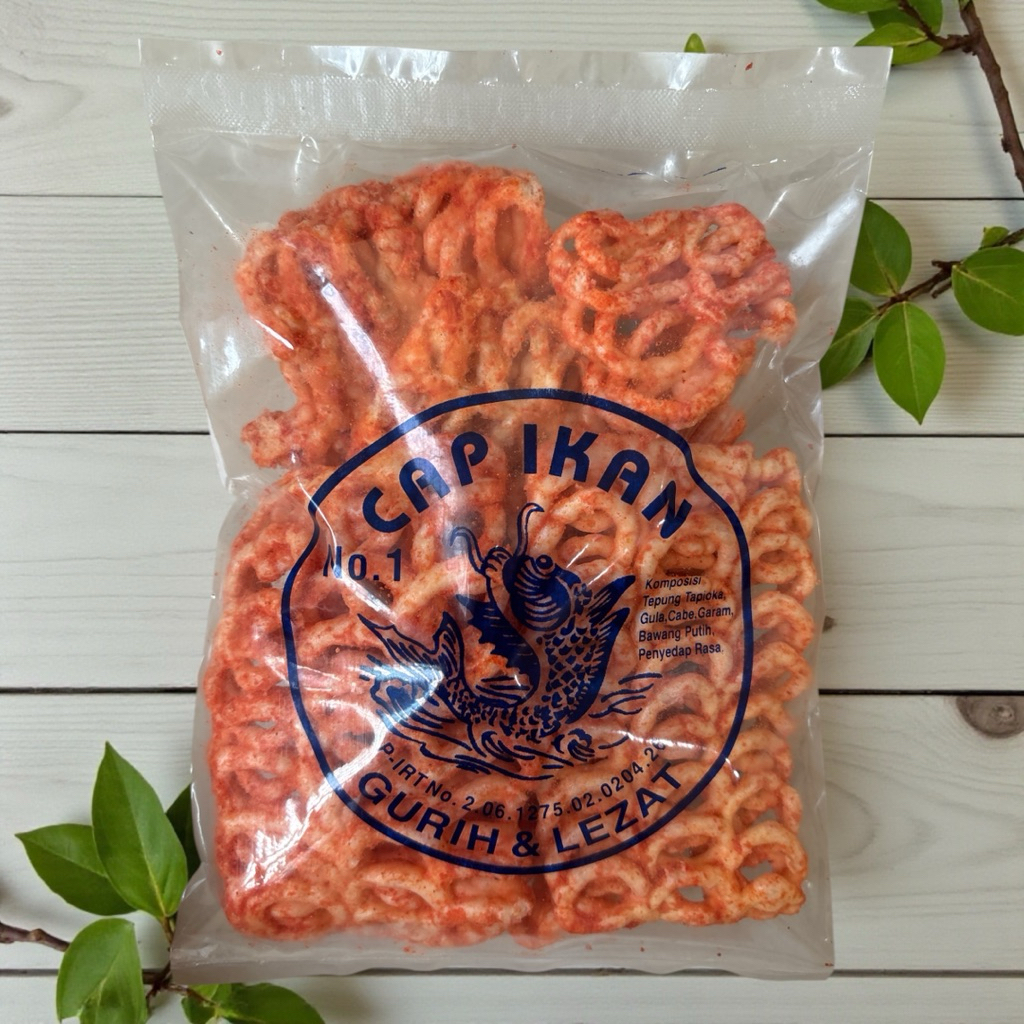 Snack CAP IKAN / Kerupuk Kepang Balado / Kerupuk CAP IKAN
