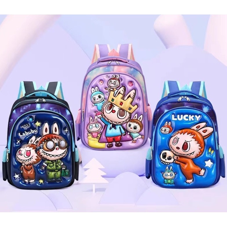 Ransel Anak Sekolah Labubu 3D - Tas Sekolah Anak - Tas Anak Viral