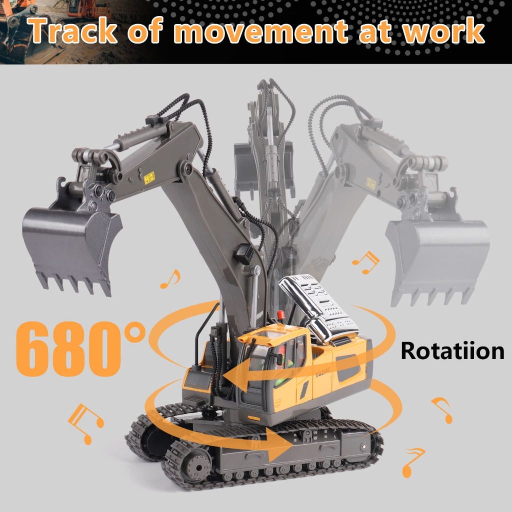 NEW UOPTOY MAINAN MOBIL EXCAVATOR REMOTE CONTROL 1:14 RC EXCAVATOR RC CRAWLER KENDARAAN TEKNIK MESIN