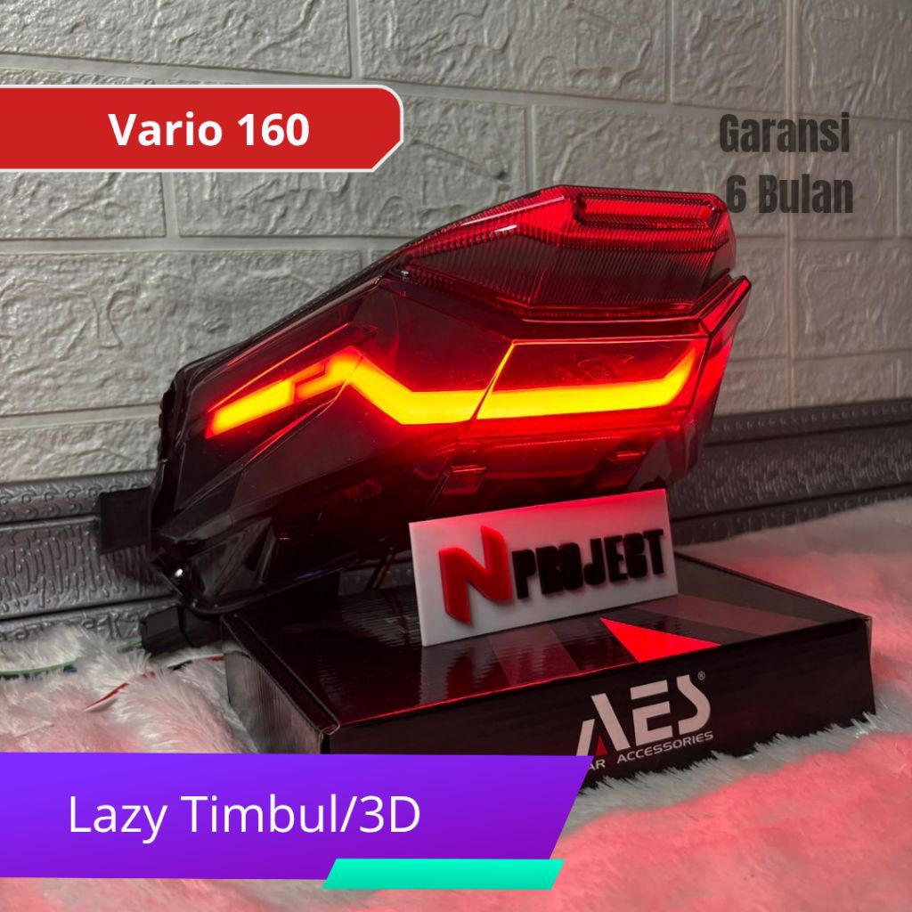 Stoplamp lazy Vario 160 Timbul/3D Led Aes 1 Garis