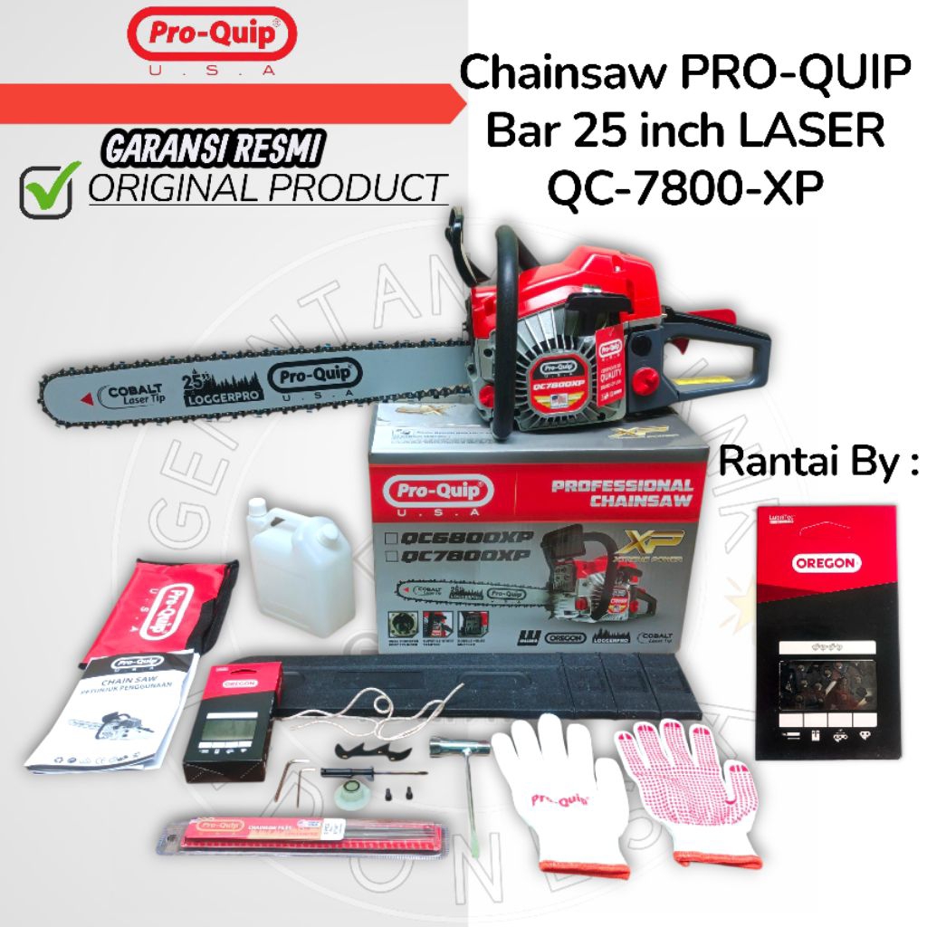 Mesin Senso 25 Inch Bar Baja Rantai OREGON PRO-QUIP QC7800XP / Chainsaw Mesin Gergaji Kayu 25 Inch B