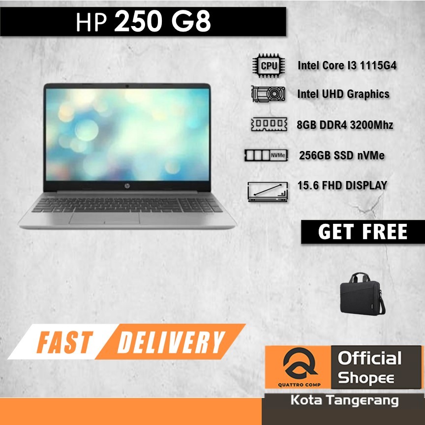 HP 250 G8 I3 1115G4 8GB 256GB W11 15.6FHD