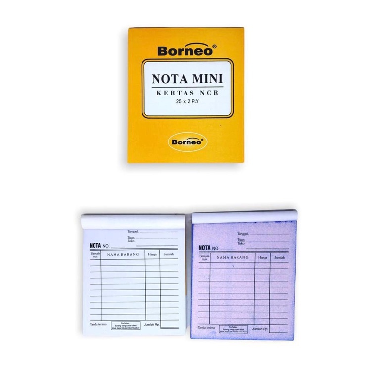NOTA MINI NCR K2 BORNEO NTOB0007 / NOTA 2 RANGKAP 2PLY