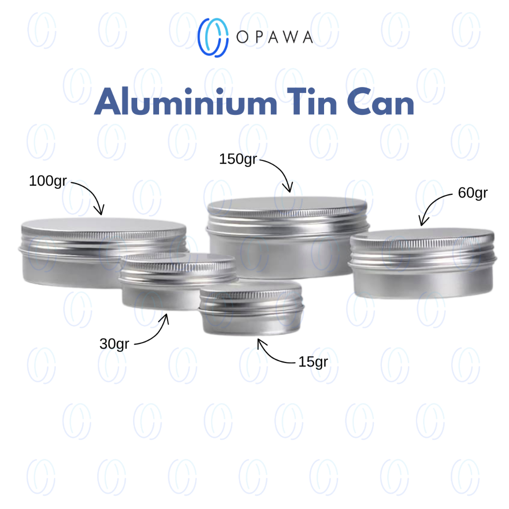 Aluminium Tin Can | Pot Pomade & Kosmetik | Jar Aluminium - Silver