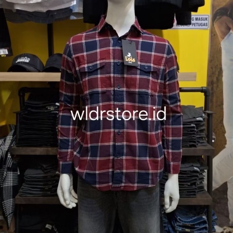 KEMEJA FHANNEL PRIA BRAND LOIS ORIGINAL SLIMFIT 546