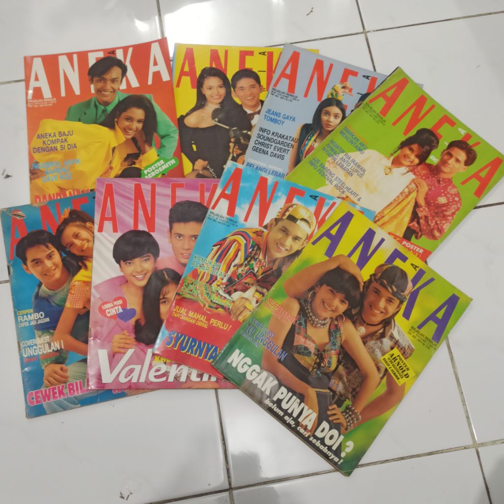 Majalah Aneka + Poster, Majalah Lawas 90an, Majalah Lama