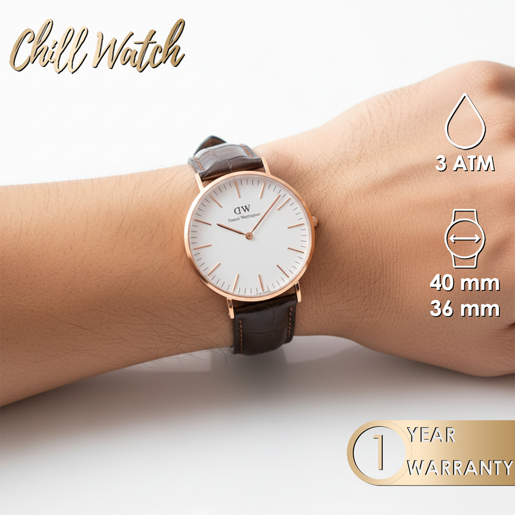 Jam Tangan Pria Daniel Wellington Classic York Strap - Original Garansi 1 Tahun