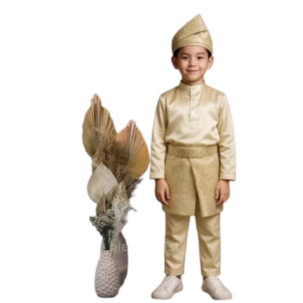 FULL SETT  baju teluk belanga anak laki laki | baju setelan Melayu anak laki laki | baju adat pernik