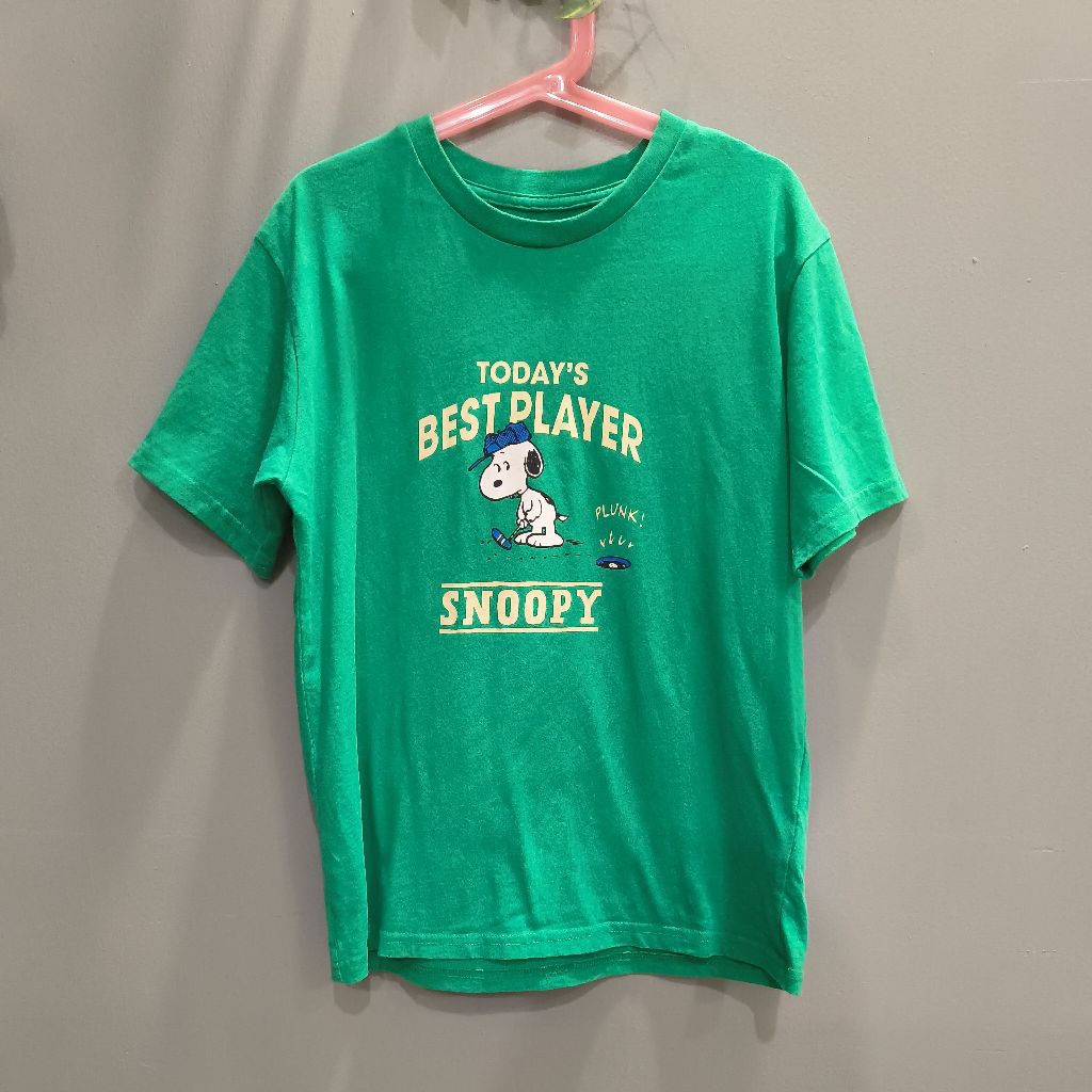atasan kaos snoppy peanuts x polham anak usia 8-10 tahun