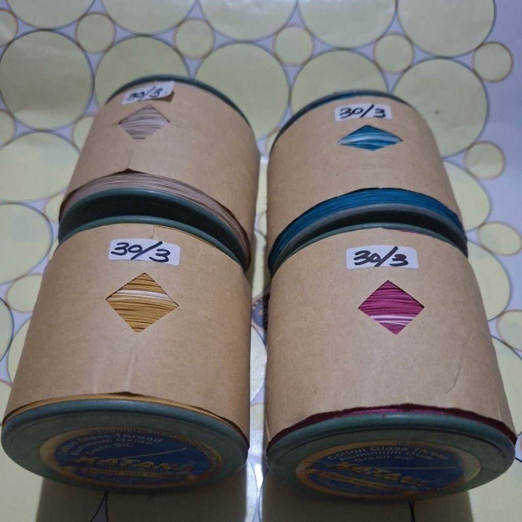 GELASAN katun KATANA super quality silicone crystal 3000'yard SIZE 30/3'core