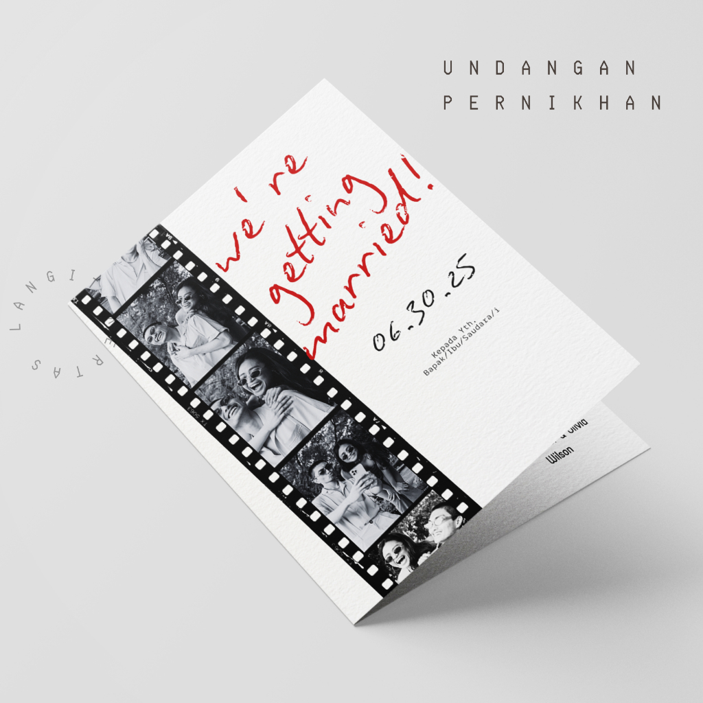 Undangan Pernikahan Ala Pinterest | Undangan Korean style | Undangan Vintage | Undangan Foto Strip |