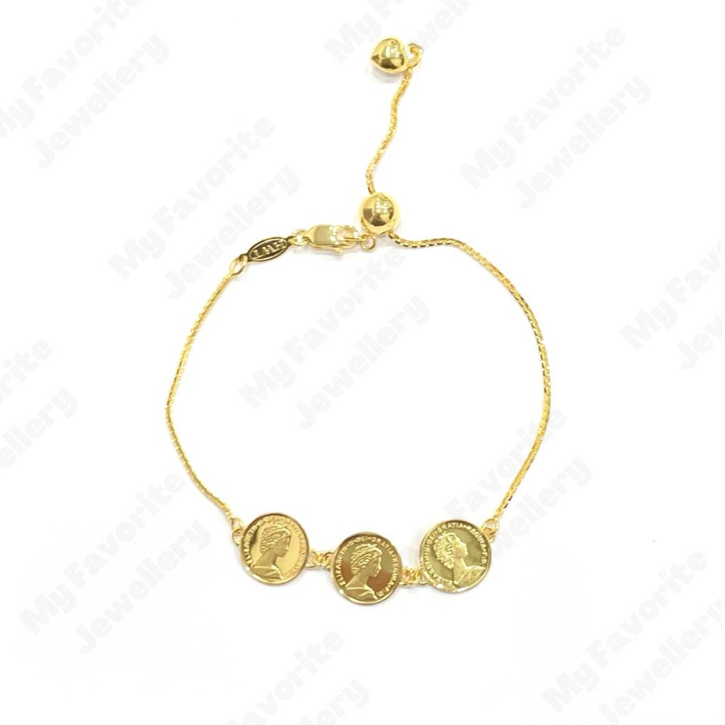 Gelang Serut Papan Koin Emas Asli Kadar 700