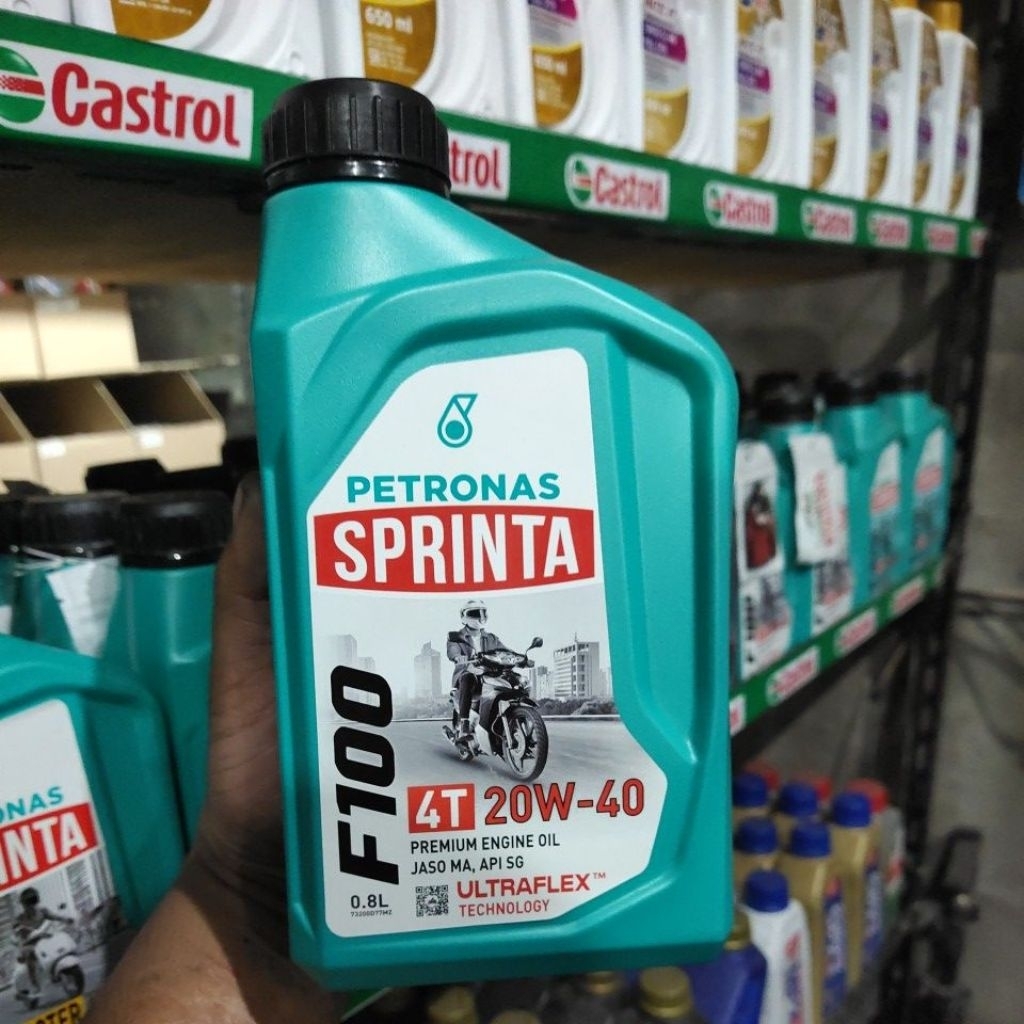 OLI PETRONAS SPRINTA F100 4T 0.8L 20W-40 100% ORIGINAL