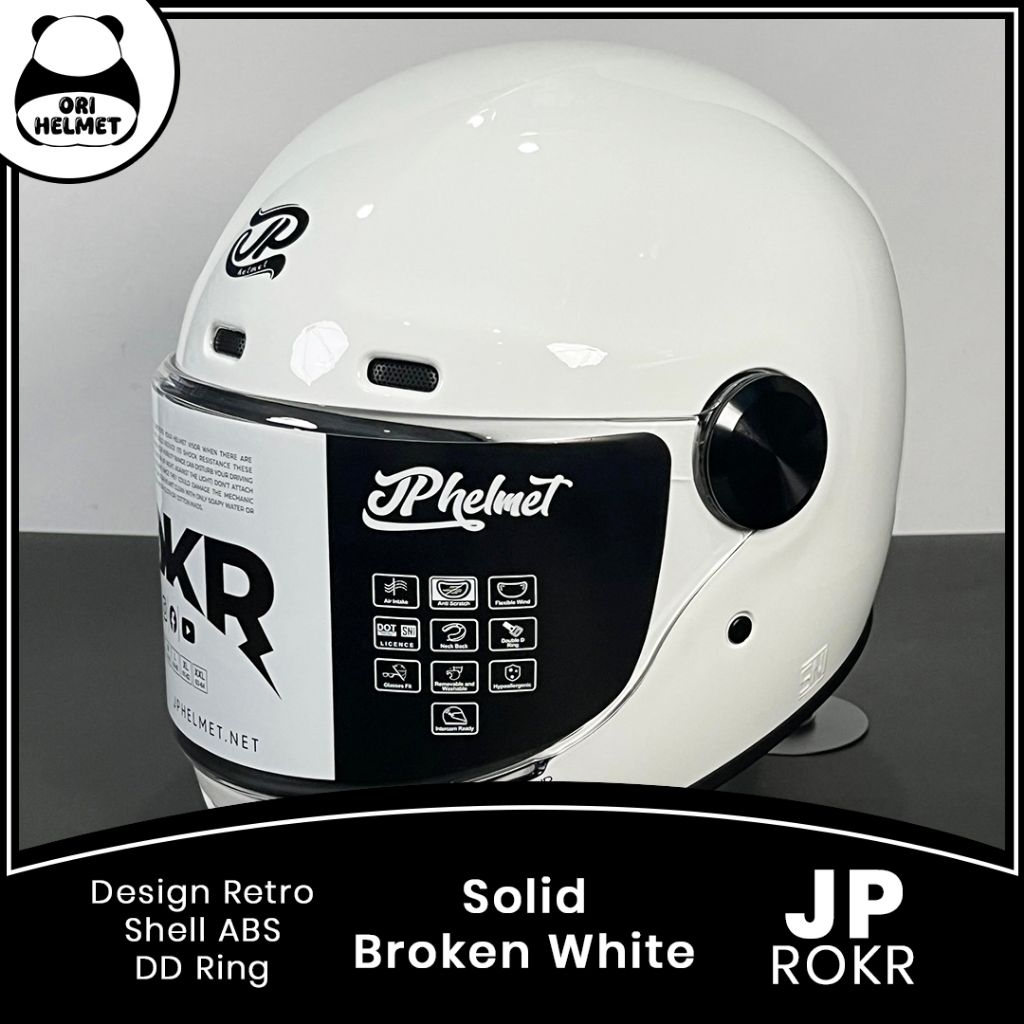 JP Rokr Helm Full Face classic retro