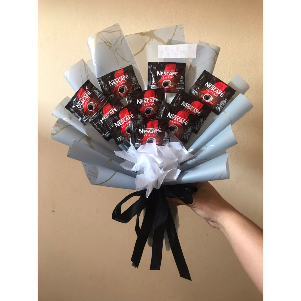 Bouquet Kopi / kado unik / kado ulang tahun / bouquet sachet hadiah wisuda bouquet murah~ kado pria 
