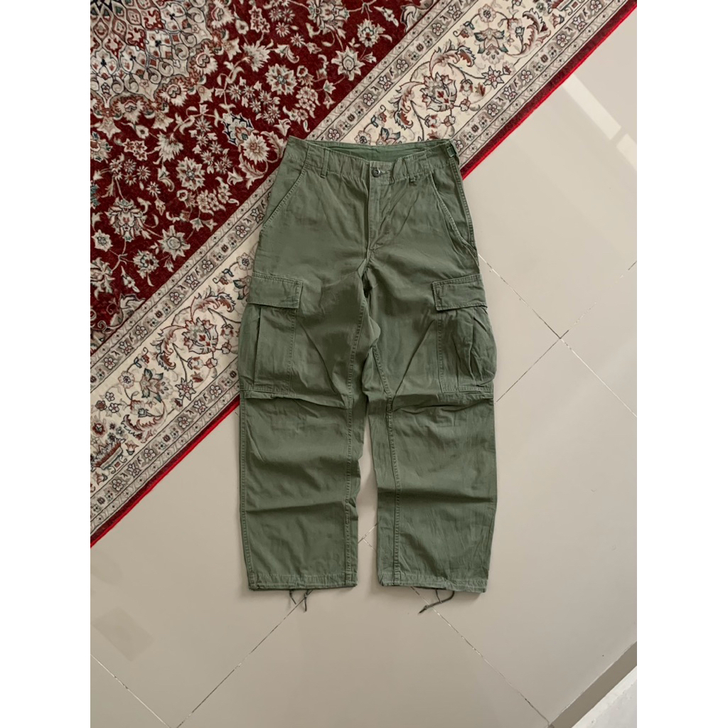 Vintage 60s Us Army Ripstop Poplin 107-Og Jungle Trousers