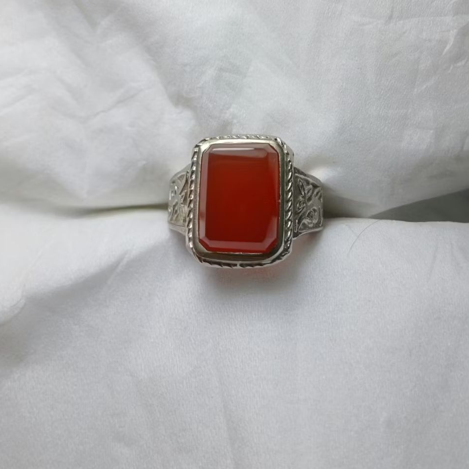 cincin batu akik yaman ahmer kotak cuting natural