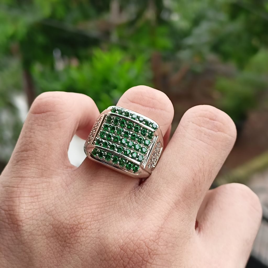 cincin batu permata tabur zircon mata 42