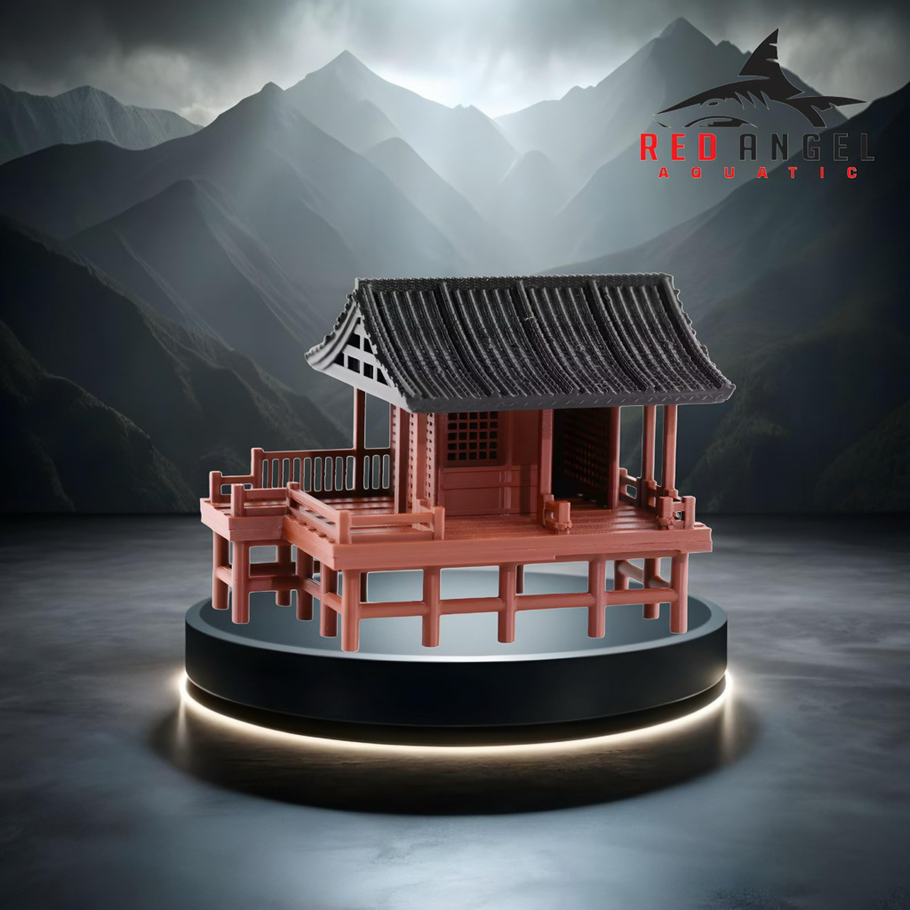 miniatur rumah panggung hiasan aquascap paludarium diorama aquarium