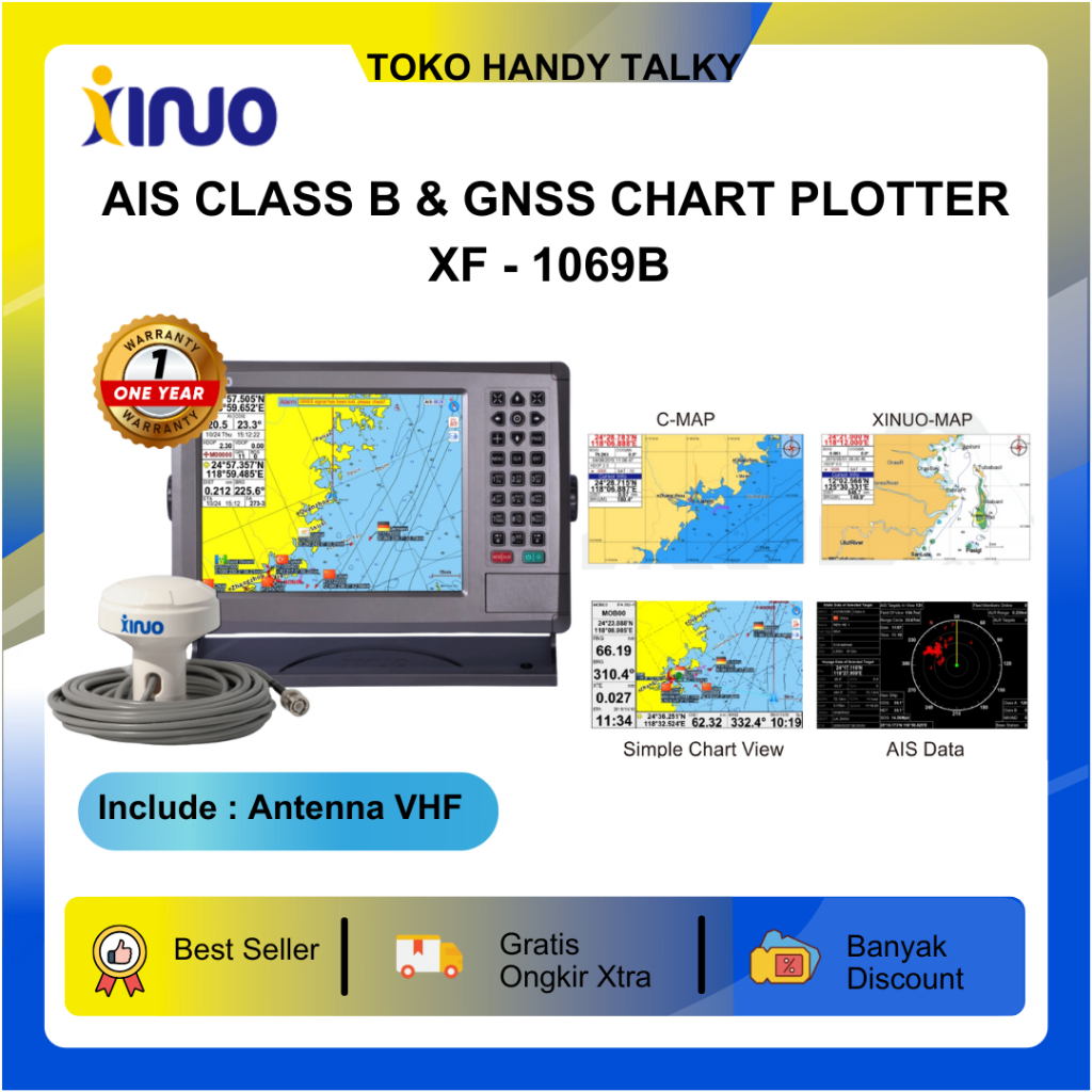 Xinuo AIS XF 1069B Class B With Antena GPS And Antena VHF Complete AIS Xinuo Class B XF-1069B Origin
