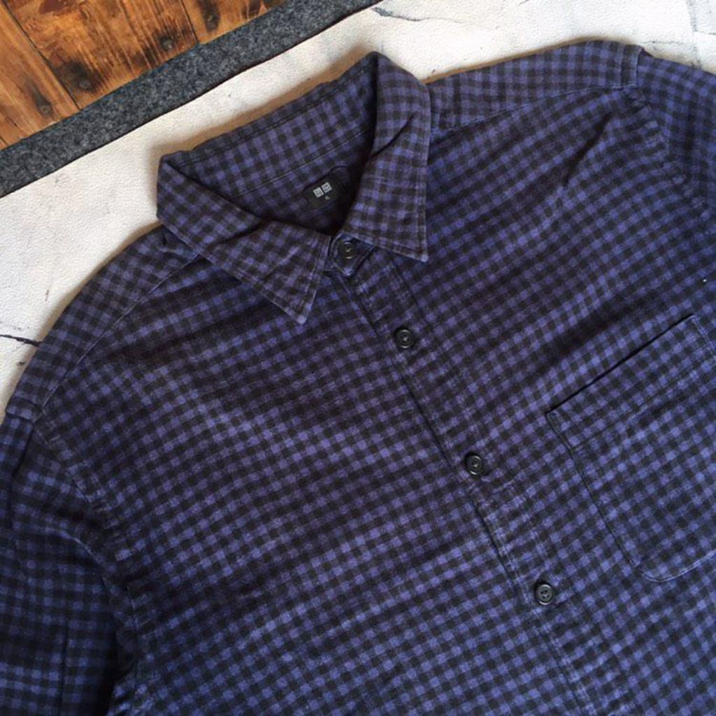 kemeja lengan panjang flannel kotak kotak fashion outfit pria