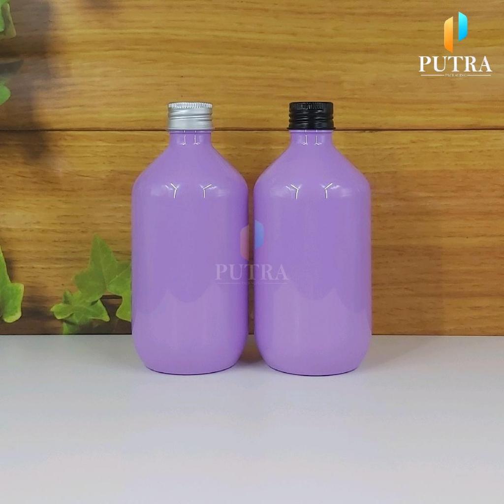 BOTOL ULIR 300 ML MADA ULIR ALUMUNIUM / BOTOL PLASTIK PET PURPLE 300ML