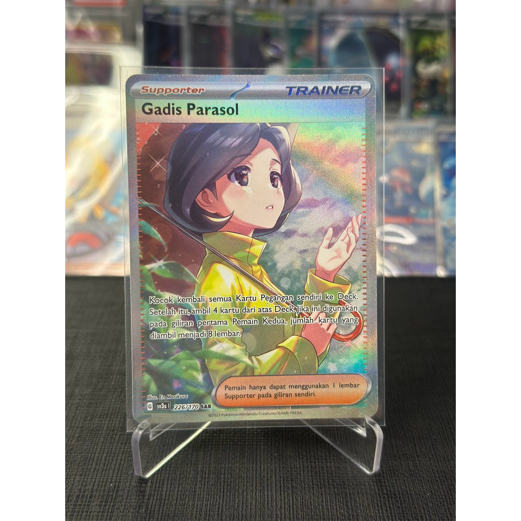 Pokemon Trainer Gadis Parasol 226/170 SAR Kilau Hitam