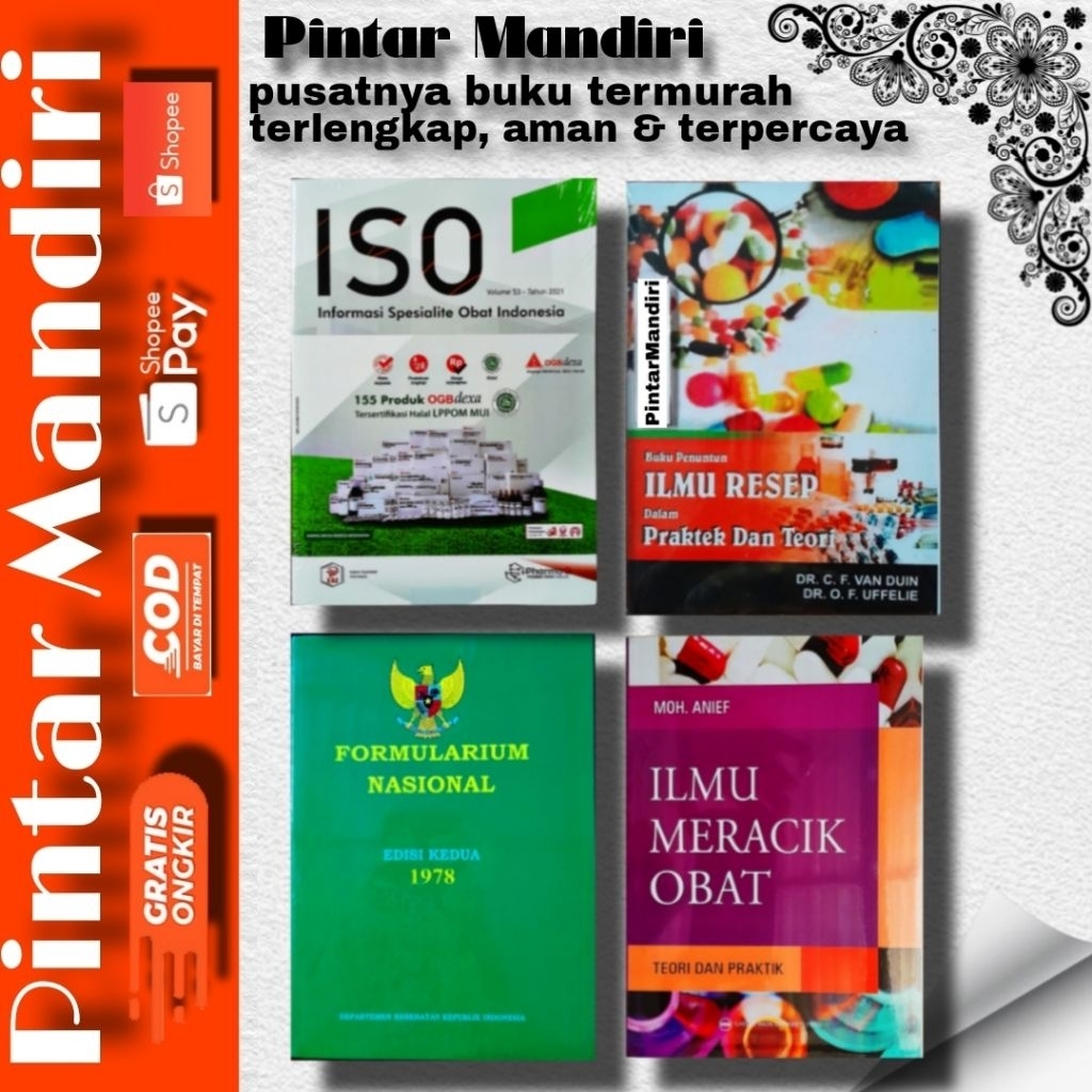 paket 4 buku : IMO, Ilmu Resep, Formularium Nasional, dan ISO
