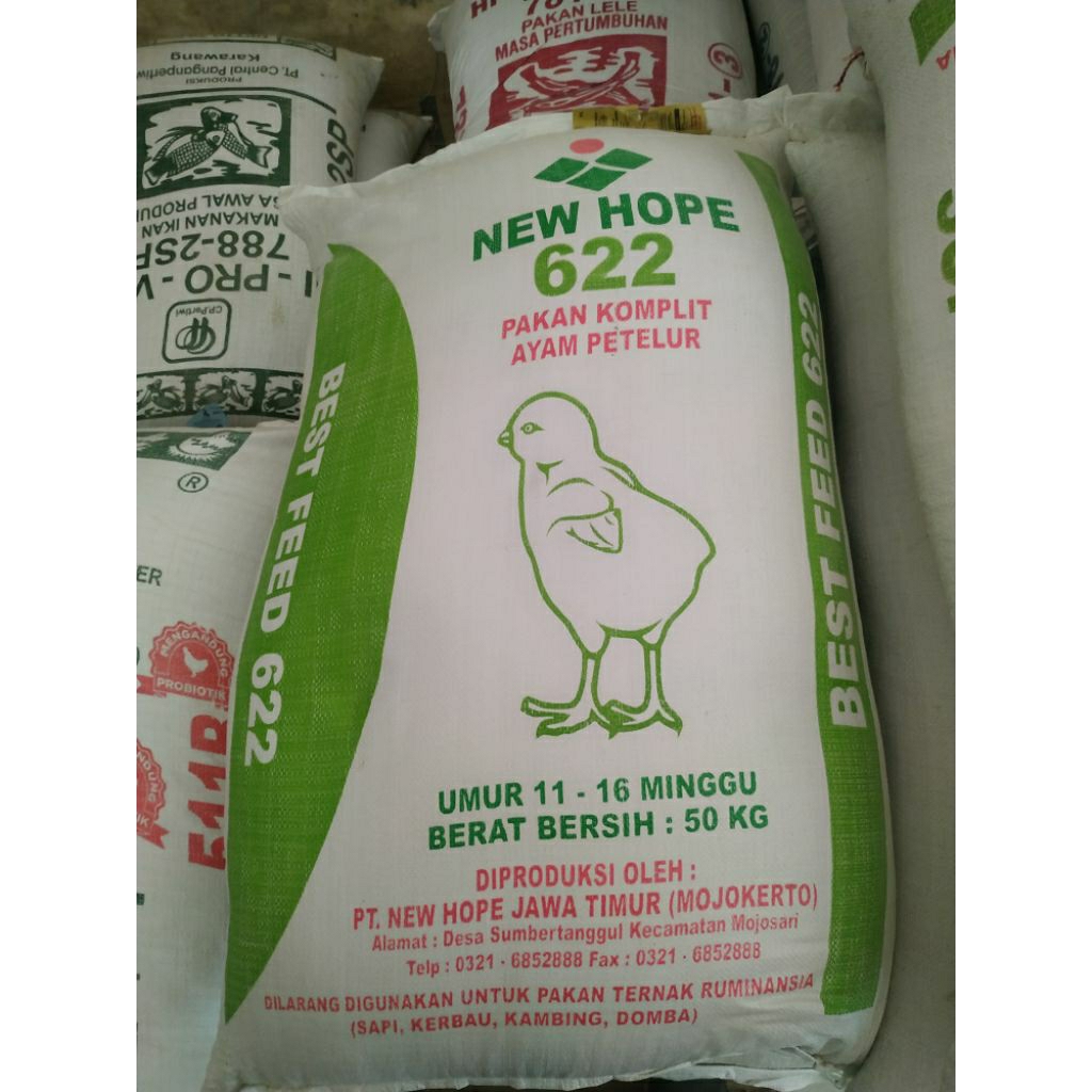 PAKAN GROWER AYAM PETELUR NEW HOPE 622 50kg