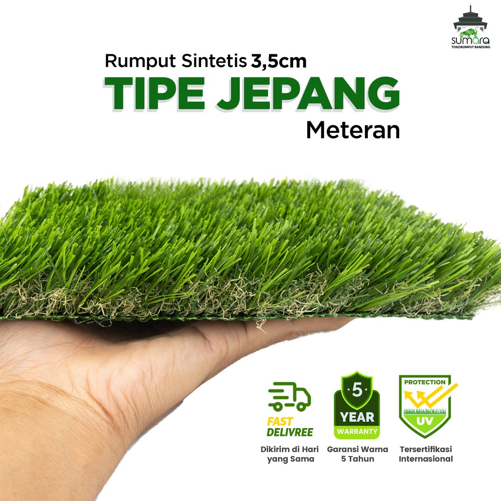 Rumput Sintetis Jepang 3,5 cm 1x1m Rumput Sintetis Sumara Rumput Sintetis Bandung