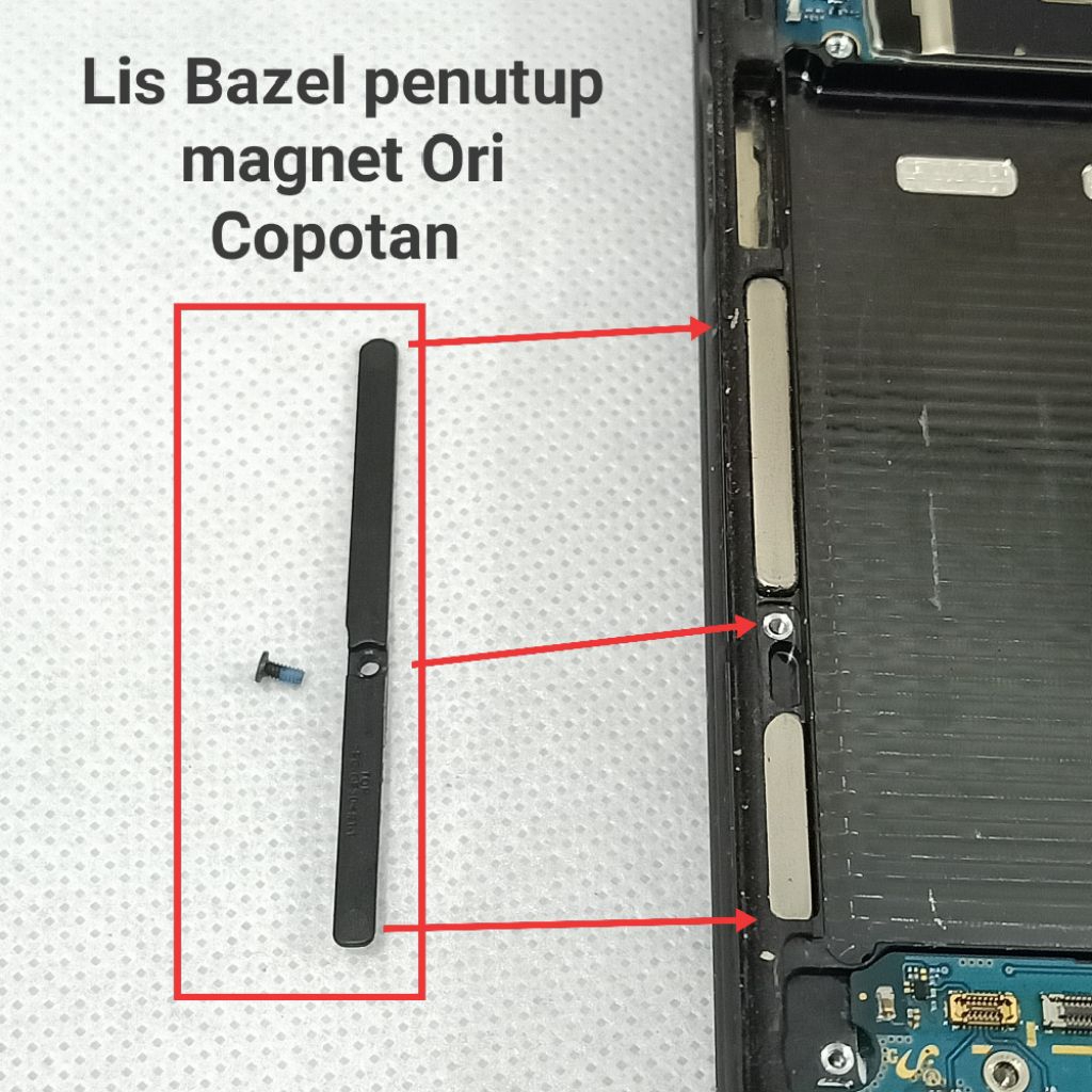 1 set Lis Bazel penutup magnet Samsung Z fold 2 SM-F916u Second Original Copotan