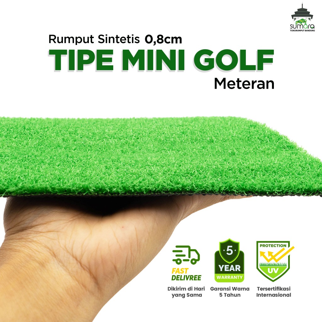 Rumput Sintetis Mini Golf 8mm / Rumput Golf Sintetis Sumara Rumput Sintetis Bandung